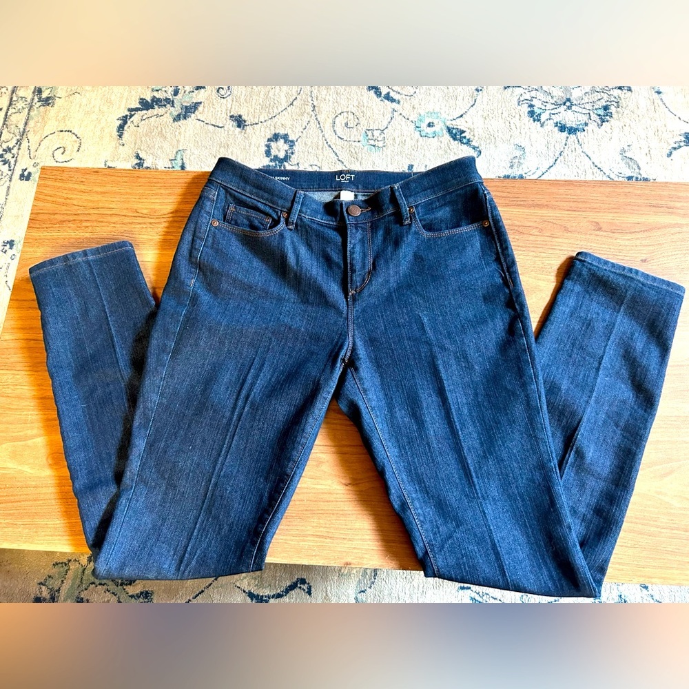 LOFT Women's Skinny Jeans - Dark Blue